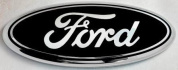 Шильдик эмблема автомобильный SHKP Ford 125 черный пластик